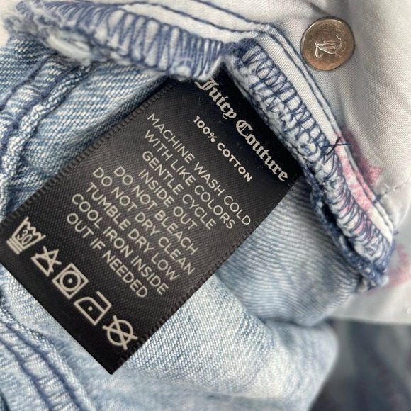 JUICY COUTURE Indigo Relaxed-Fit Tie-Dyed Button Fly Jeans Size 30 NWT - Picture 11 of 13